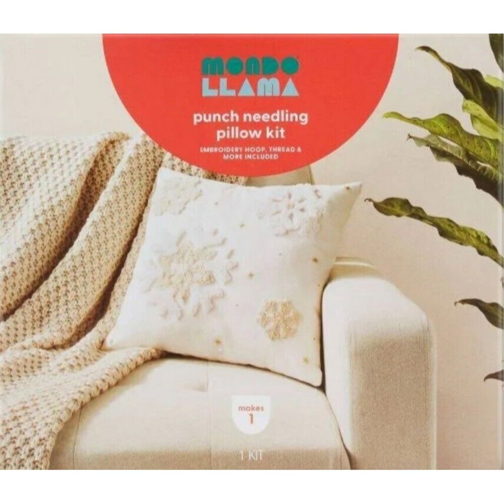Punch Needle Snowflake Pillow Kit- Mondo Llama™